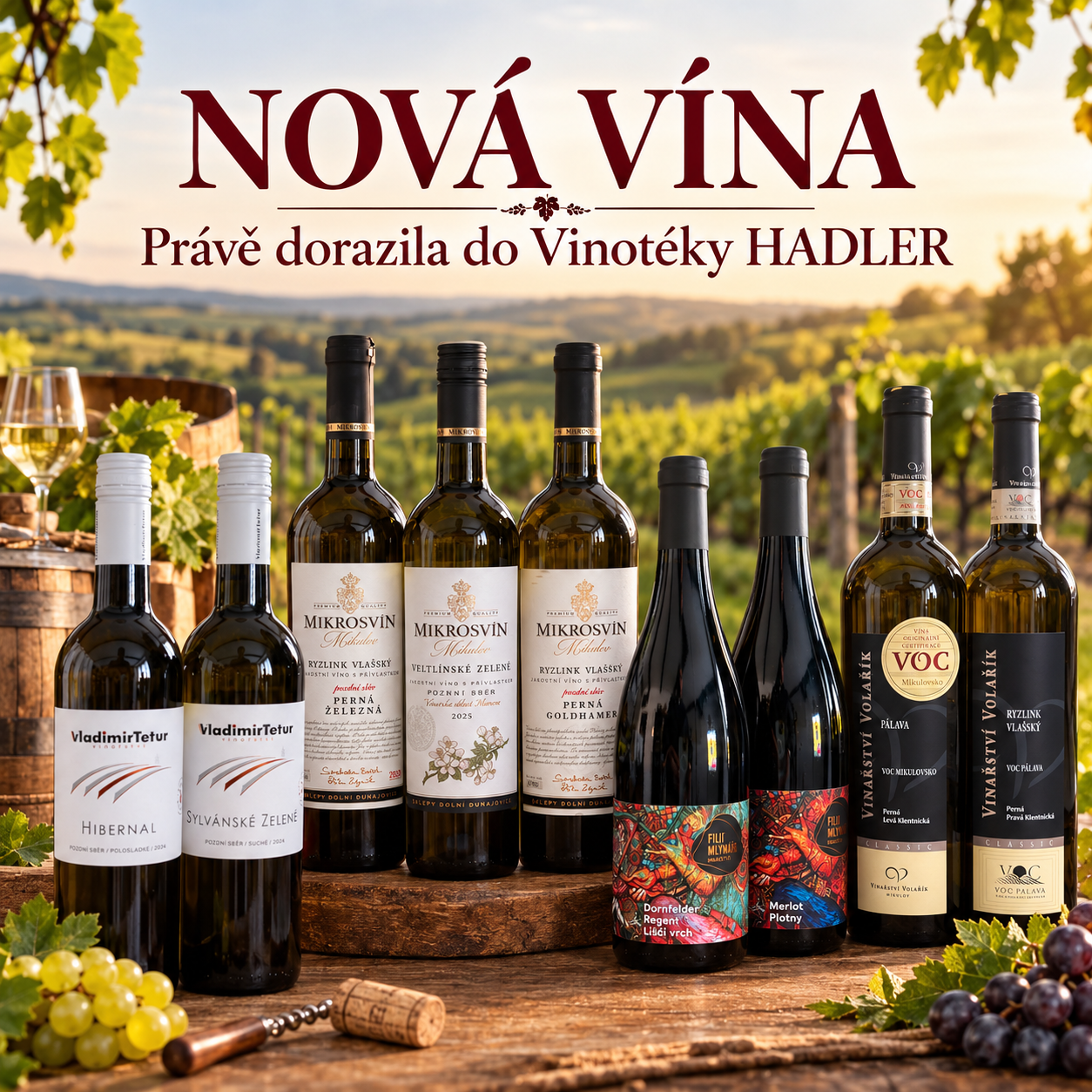 Nová vína ve Vinotéce HADLER